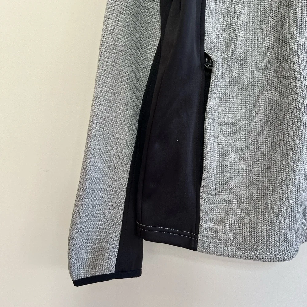 Spyder Men's Bandit Hybrid Full Zip Mid Layer Jacket, Grey/Black, M - Picture 5 of 9